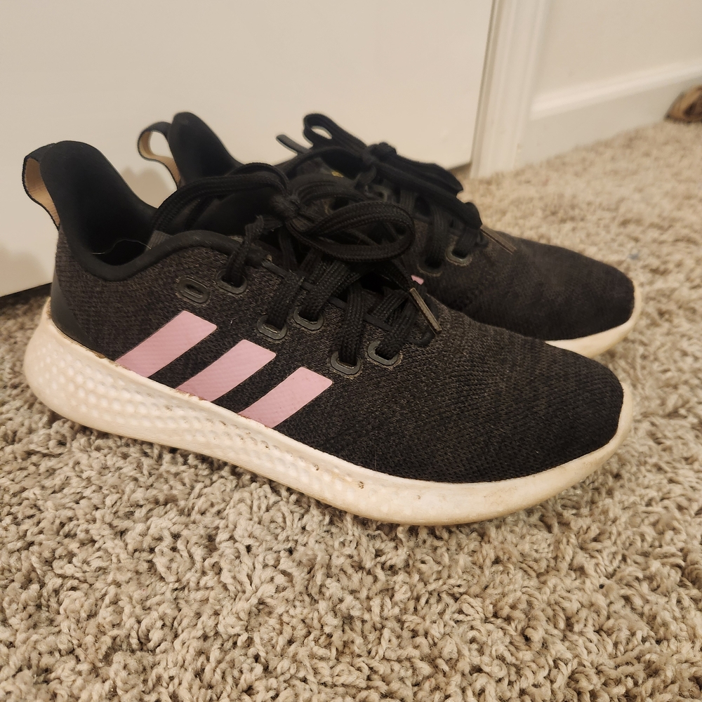 Adidas Black and Pink Sneakers